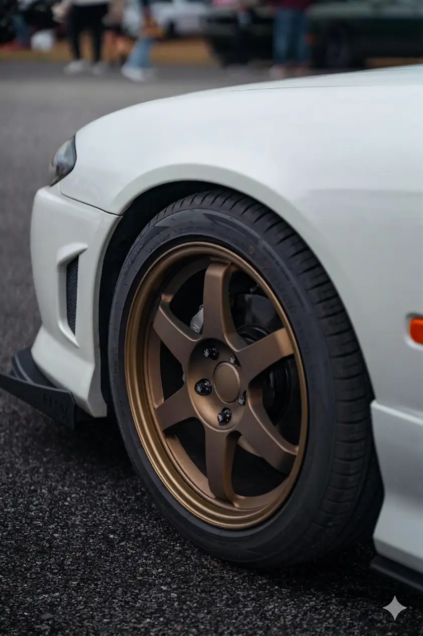 background car and tire image